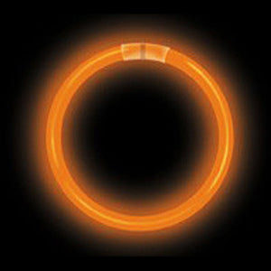 8" Orange Premium Glow Bracelets (50/tube or 1000/case)