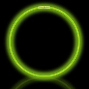 22"Green Premium Glow Necklaces (50/tube or 600/case)