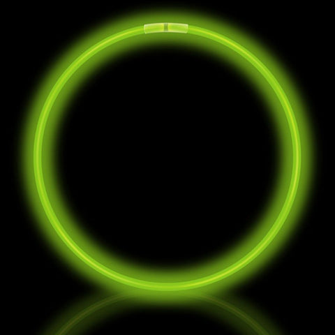 22"Green Premium Glow Necklaces (50/tube or 600/case)
