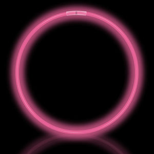 22" Pink Premium Glow Necklaces (50/tube or 600/case)