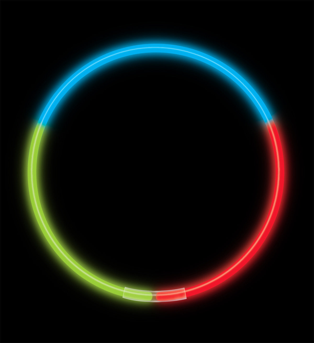 22" Premium Tri-Colour Glow Necklaces (volume & color options)