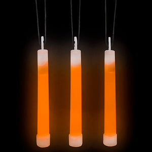 6" Orange Premium Glow Sticks (pack of 24)
