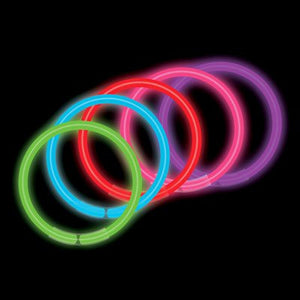 8" Assorted Premium Glow Bracelets (100/tube or 2000/case)