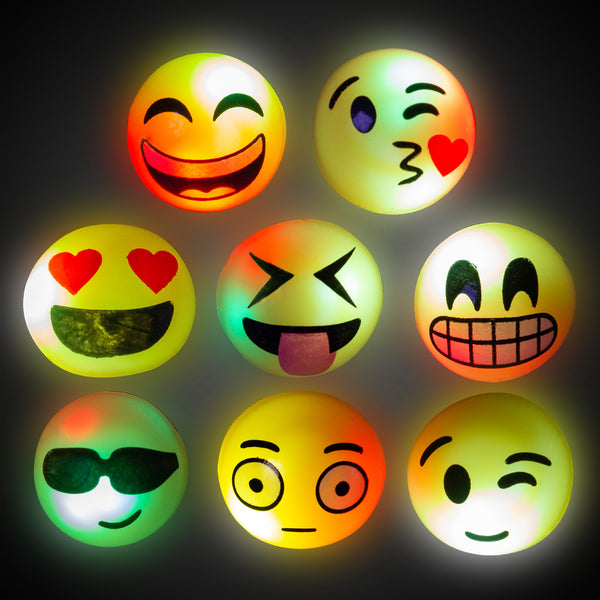1” Flashing Emoticon Rings (pack of 24)